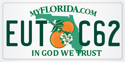 FL license plate EUTC62