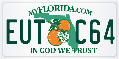 FL license plate EUTC64