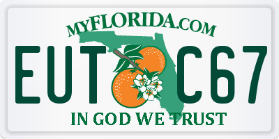 FL license plate EUTC67