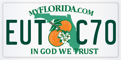 FL license plate EUTC70