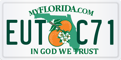 FL license plate EUTC71