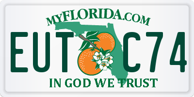 FL license plate EUTC74