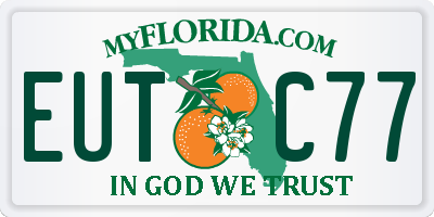 FL license plate EUTC77