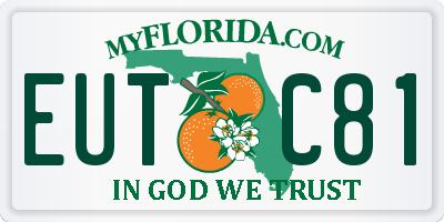 FL license plate EUTC81