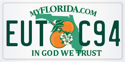 FL license plate EUTC94