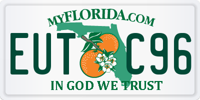 FL license plate EUTC96