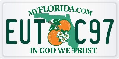 FL license plate EUTC97