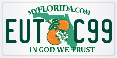FL license plate EUTC99