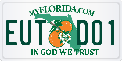 FL license plate EUTD01