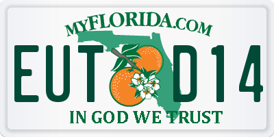 FL license plate EUTD14