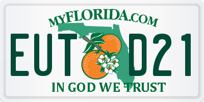 FL license plate EUTD21