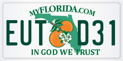 FL license plate EUTD31