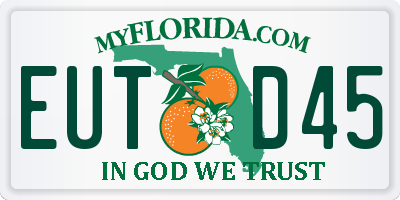 FL license plate EUTD45