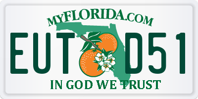 FL license plate EUTD51