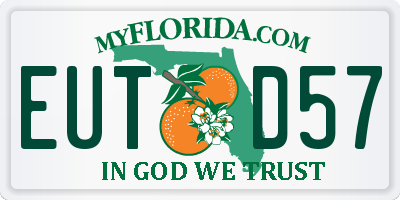 FL license plate EUTD57