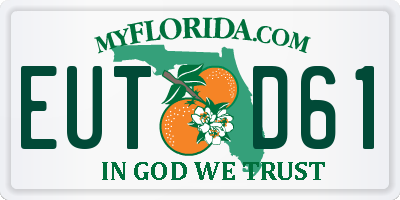 FL license plate EUTD61