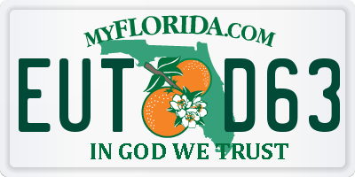 FL license plate EUTD63