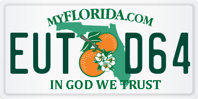 FL license plate EUTD64