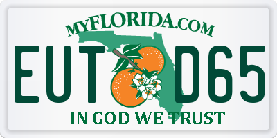 FL license plate EUTD65