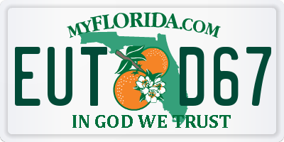 FL license plate EUTD67