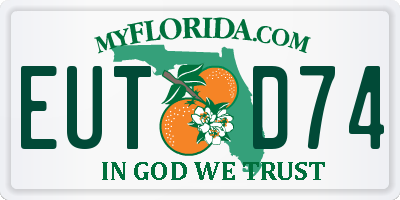 FL license plate EUTD74