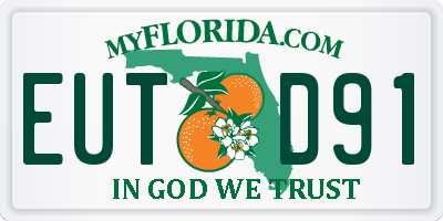 FL license plate EUTD91