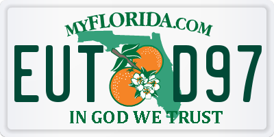 FL license plate EUTD97