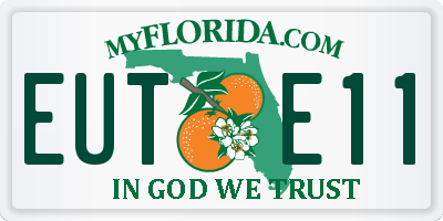 FL license plate EUTE11