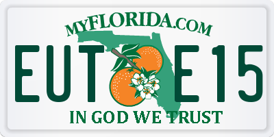 FL license plate EUTE15