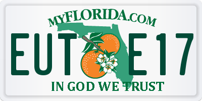 FL license plate EUTE17