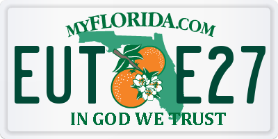 FL license plate EUTE27