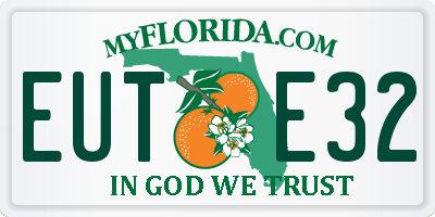 FL license plate EUTE32