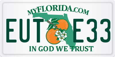 FL license plate EUTE33