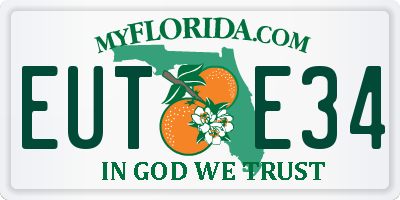 FL license plate EUTE34