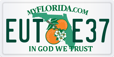 FL license plate EUTE37