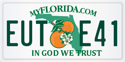 FL license plate EUTE41