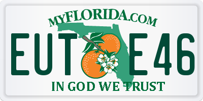 FL license plate EUTE46