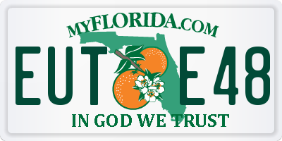 FL license plate EUTE48