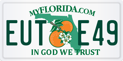 FL license plate EUTE49