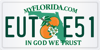 FL license plate EUTE51