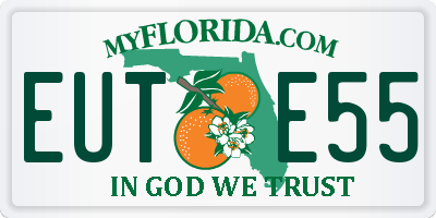 FL license plate EUTE55