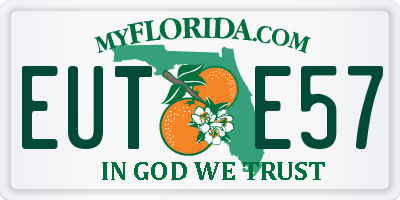 FL license plate EUTE57