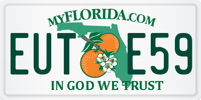 FL license plate EUTE59