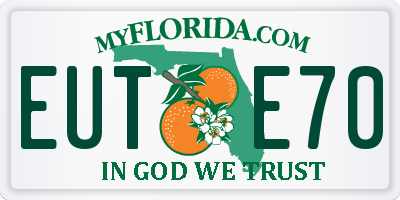 FL license plate EUTE70