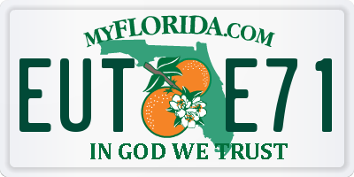 FL license plate EUTE71