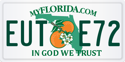FL license plate EUTE72