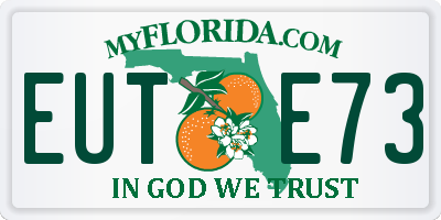 FL license plate EUTE73