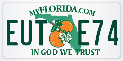 FL license plate EUTE74