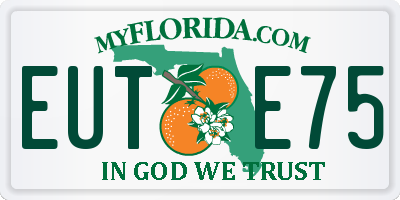 FL license plate EUTE75