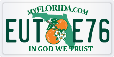 FL license plate EUTE76